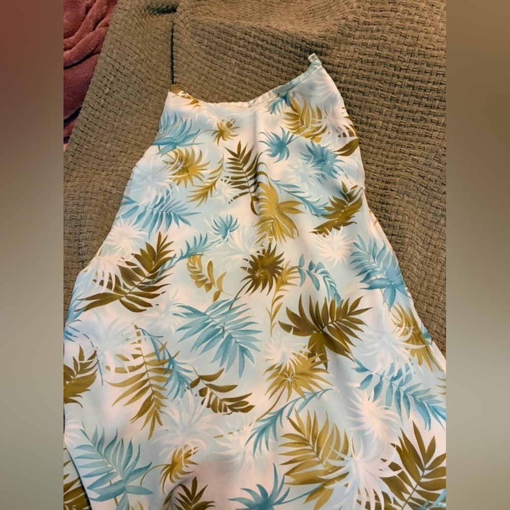 Light Blue Tropical Maxi Skirt - Picture 5 of 5